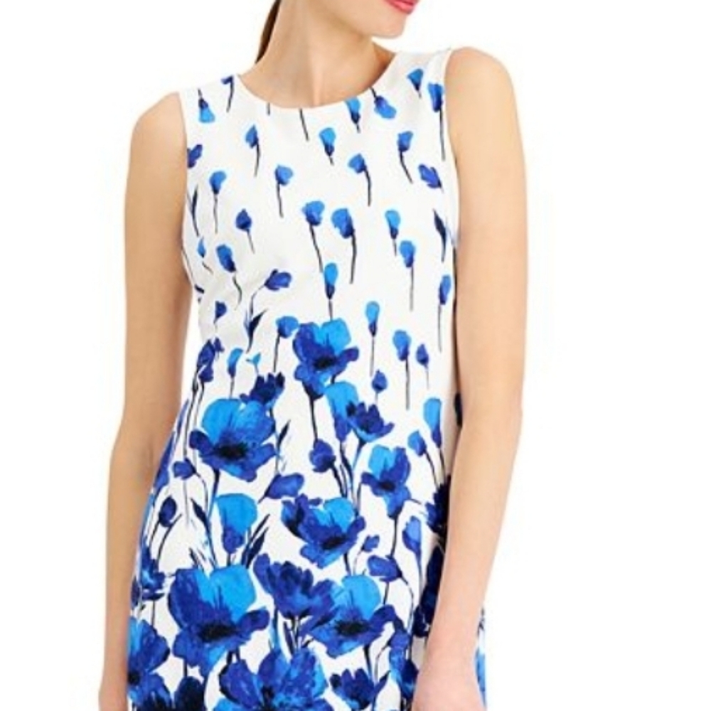 Kasper Blue Floral Dress